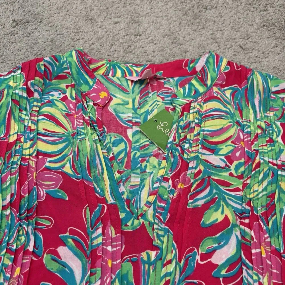 Lilly Pulitzer Sarasota Tunic Jungle Tumble Size M Tropical Preppy